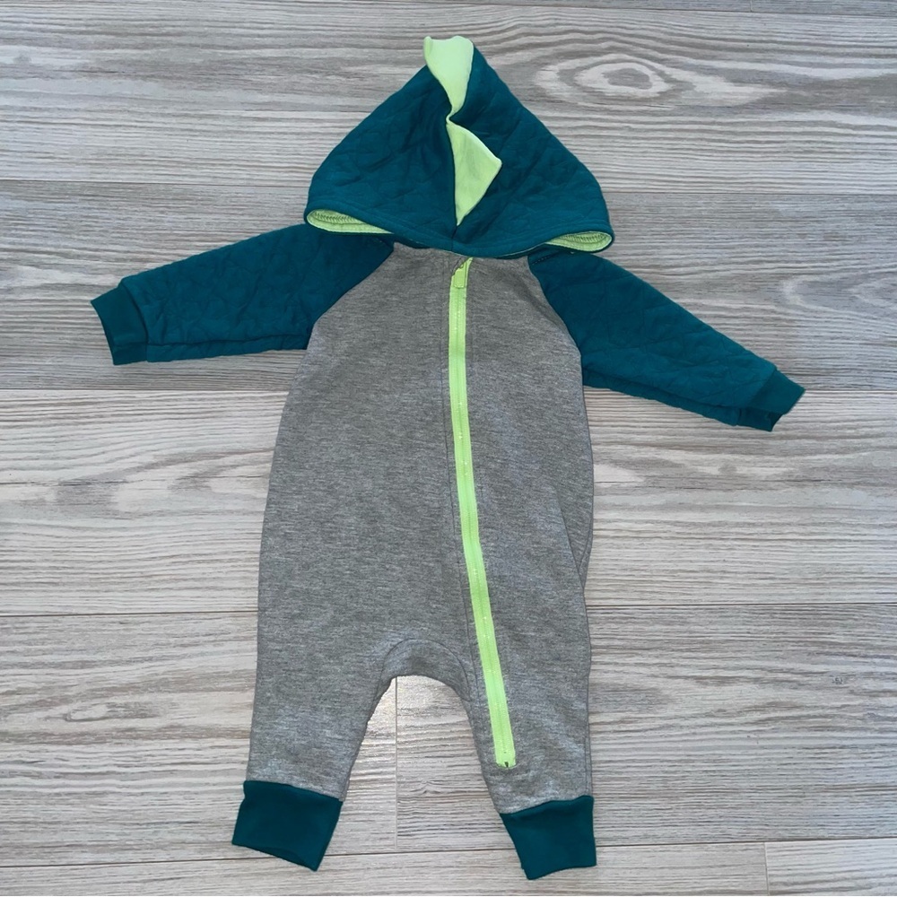 Cat & Jack Baby Boys Hooded Zip One-Piece Outfit 0–3 Months